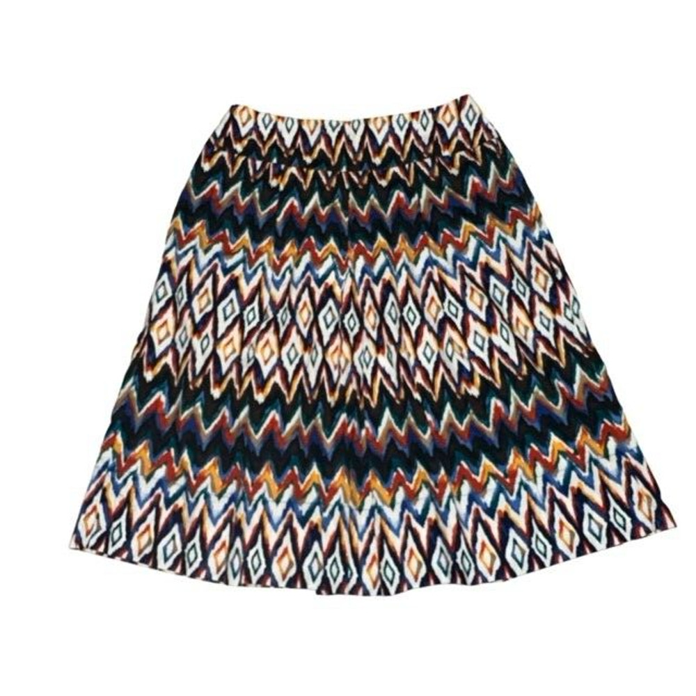 East 5th size 6 Skirt Unique Aztec Southwest Knee Length Invisible Zipper Pocket